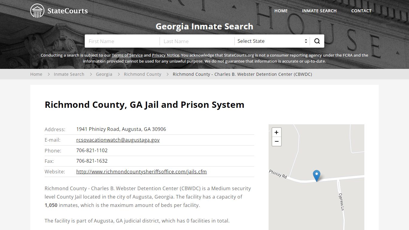 Richmond County - Charles B. Webster Detention Center ...